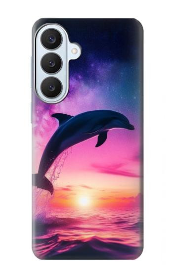 S3980 イルカの夕焼けと天の川 Dolphin Sunset Milky Way Samsung Galaxy S26 Plus バックケース、フリップケース・カバー
