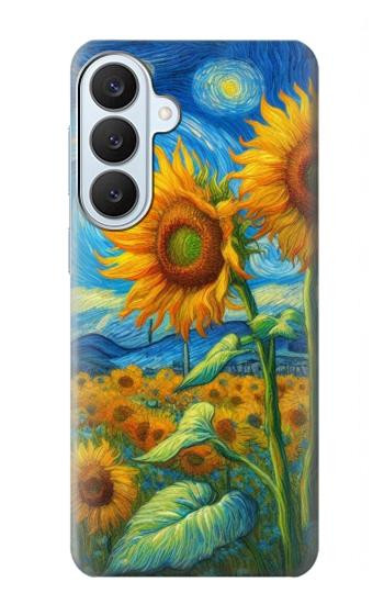 S4019 ひまわり ヴァン・ゴッホ風 Sunflower Van Gogh Style Samsung Galaxy S26 Plus バックケース、フリップケース・カバー