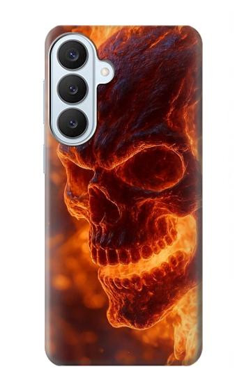 S4062 火の頭蓋骨 Fire Skull Samsung Galaxy S26 Plus バックケース、フリップケース・カバー
