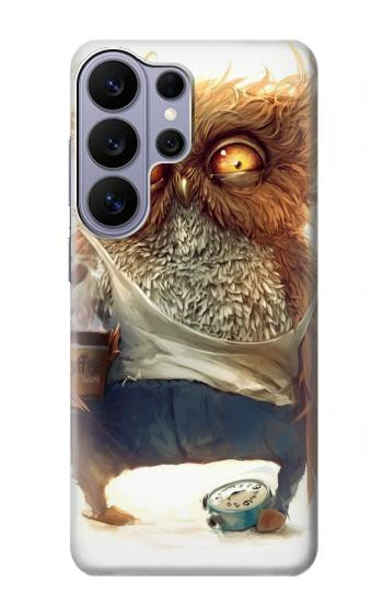 S1133 目を覚ますフクロウ Wake up Owl Samsung Galaxy S26 Ultra バックケース、フリップケース・カバー