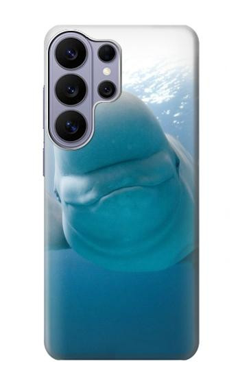 S1801 ベルーガ スマイルクジラ Beluga Whale Smile Whale Samsung Galaxy S26 Ultra バックケース、フリップケース・カバー
