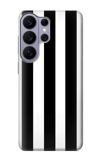 S2297 黒と白の縦縞 Black and White Vertical Stripes Samsung Galaxy S26 Ultra バックケース、フリップケース・カバー