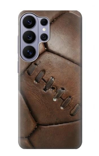 S2661 ヴィンテージレザーサッカーグラフィックプリント Vintage Soccer Football Graphic Samsung Galaxy S26 Ultra バックケース、フリップケース・カバー