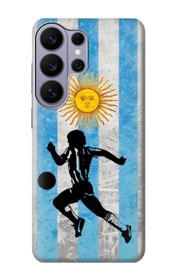S2977 アルゼンチンサッカー Argentina Football Soccer Flag Samsung Galaxy S26 Ultra バックケース、フリップケース・カバー
