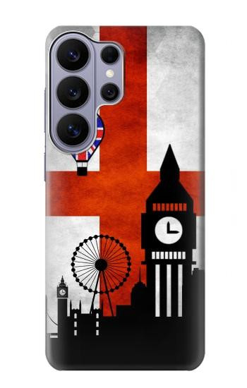 S2979 イングランドサッカー England Football Soccer Flag Samsung Galaxy S26 Ultra バックケース、フリップケース・カバー