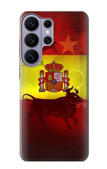 S2984 スペインサッカー Spain Football Soccer Flag Samsung Galaxy S26 Ultra バックケース、フリップケース・カバー