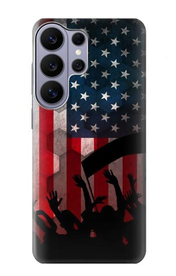 S2989 アメリカサッカー USA American Football Soccer Flag Samsung Galaxy S26 Ultra バックケース、フリップケース・カバー