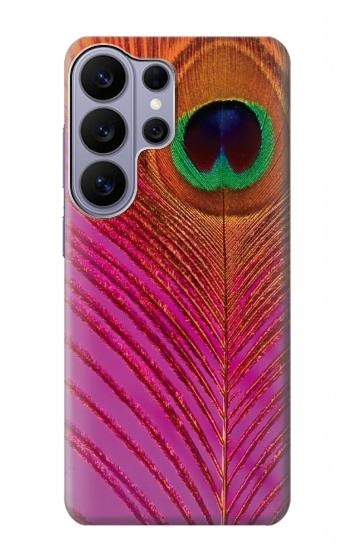 S3201 ピンクピーコックフェザー Pink Peacock Feather Samsung Galaxy S26 Ultra バックケース、フリップケース・カバー