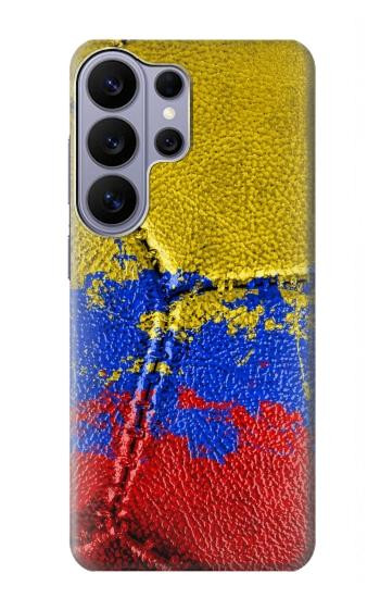 S3306 コロンビアの旗ビンテージフットボールのグラフィック Colombia Flag Vintage Football Graphic Samsung Galaxy S26 Ultra バックケース、フリップケース・カバー