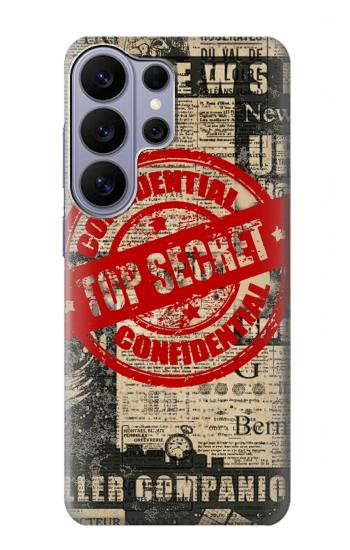 S3937 テキスト トップ シークレット アート ヴィンテージ Text Top Secret Art Vintage Samsung Galaxy S26 Ultra バックケース、フリップケース・カバー