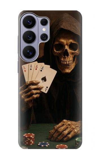 S3994 死神ポーカー勝利 Grim Reaper Poker Win Samsung Galaxy S26 Ultra バックケース、フリップケース・カバー