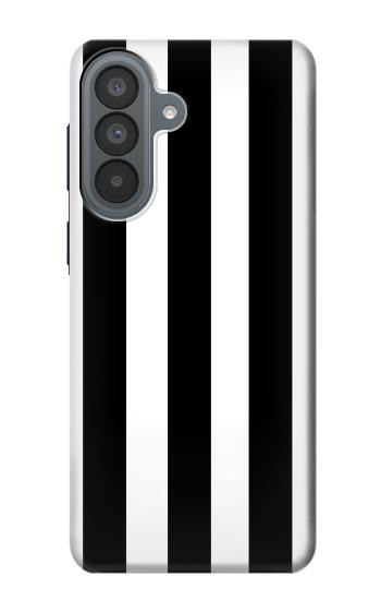 S2297 黒と白の縦縞 Black and White Vertical Stripes Samsung Galaxy A37 バックケース、フリップケース・カバー