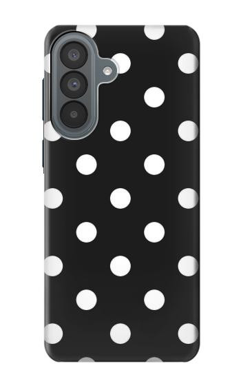 S2299 黒い水玉 Black Polka Dots Samsung Galaxy A37 バックケース、フリップケース・カバー