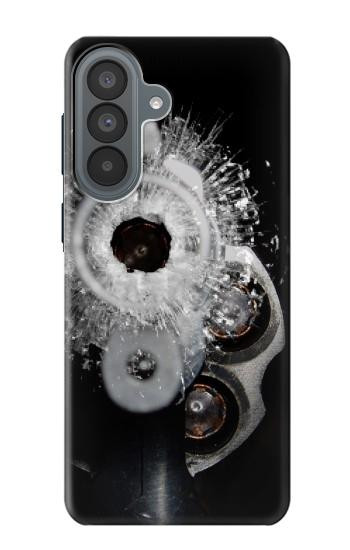 S2387 銃 弾丸 穴ガラス Gun Bullet Hole Glass Samsung Galaxy A37 バックケース、フリップケース・カバー