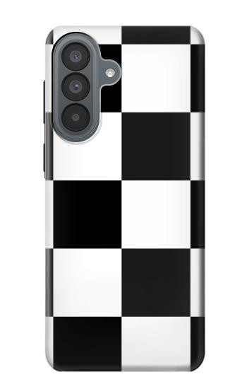 S2492 黒と白のチェッカーボード Black and White Check Samsung Galaxy A37 バックケース、フリップケース・カバー