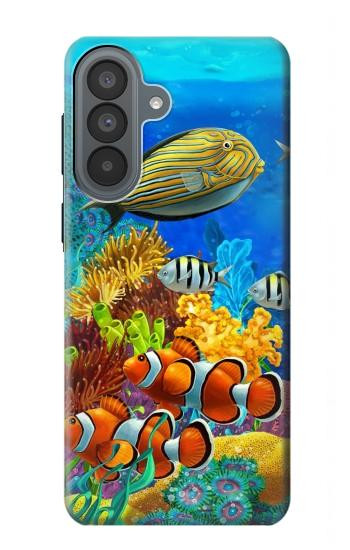 S2568 海と魚とサンゴ Sea Seabed Fish Corals Underwater Ocean Samsung Galaxy A37 バックケース、フリップケース・カバー