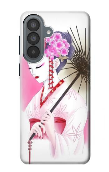 S2579 着物 Japanese Traditional Geisha Kimono Samsung Galaxy A37 バックケース、フリップケース・カバー