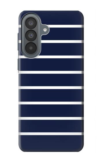 S2767 ネイビーホワイトストライプ Navy White Striped Samsung Galaxy A37 バックケース、フリップケース・カバー