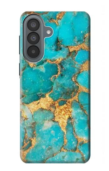 S2906 アクアターコイズ宝石グラフィックプリント Aqua Turquoise Stone Samsung Galaxy A37 バックケース、フリップケース・カバー
