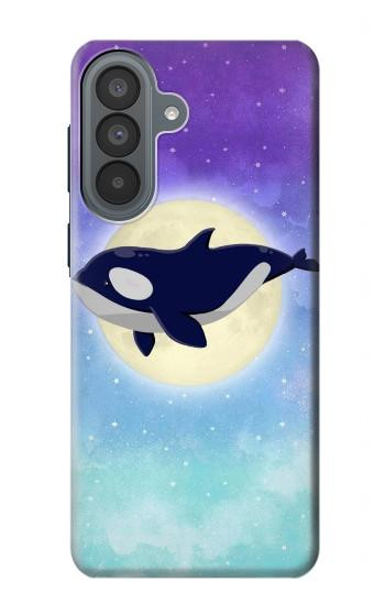 S3807 キラーホエールオルカ月パステルファンタジー Killer Whale Orca Moon Pastel Fantasy Samsung Galaxy A37 バックケース、フリップケース・カバー