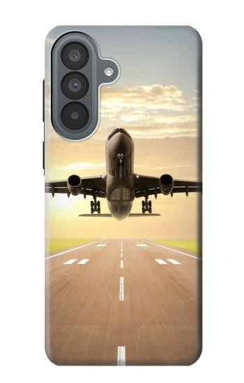 S3837 飛行機離陸日の出 Airplane Take off Sunrise Samsung Galaxy A37 バックケース、フリップケース・カバー