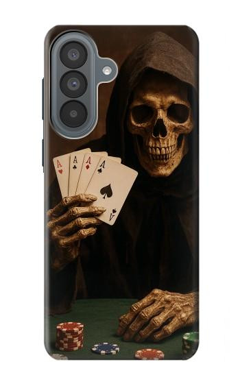 S3994 死神ポーカー勝利 Grim Reaper Poker Win Samsung Galaxy A37 バックケース、フリップケース・カバー