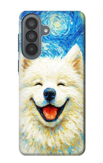 S4064 笑顔の犬 ゴッホの星月夜 Smile Dog Van Gogh Starry Night Samsung Galaxy A37 バックケース、フリップケース・カバー