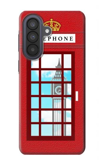 S2059 イングランドクラシック英国の電話ボックスミニマリスト England Classic British Telephone Box Minimalist Samsung Galaxy A57 バックケース、フリップケース・カバー