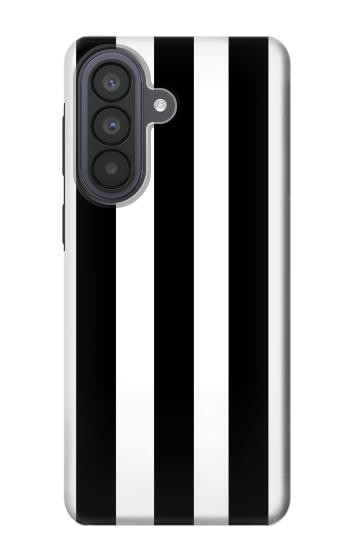 S2297 黒と白の縦縞 Black and White Vertical Stripes Samsung Galaxy A57 バックケース、フリップケース・カバー