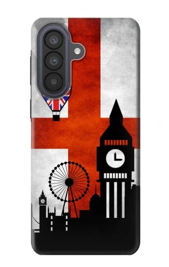 S2979 イングランドサッカー England Football Soccer Flag Samsung Galaxy A57 バックケース、フリップケース・カバー