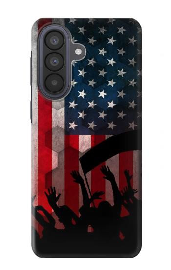 S2989 アメリカサッカー USA American Football Soccer Flag Samsung Galaxy A57 バックケース、フリップケース・カバー
