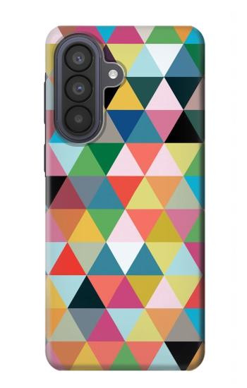 S3049 三角形の鮮やかな色 Triangles Vibrant Colors Samsung Galaxy A57 バックケース、フリップケース・カバー