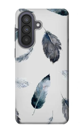 S3085 羽 Feather Paint Pattern Samsung Galaxy A57 バックケース、フリップケース・カバー