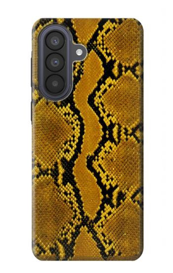 S3365 黄パイソンの皮膚 グラフィックプリント Yellow Python Skin Graphic Print Samsung Galaxy A57 バックケース、フリップケース・カバー