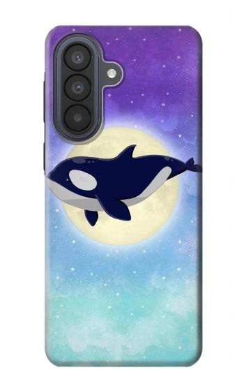 S3807 キラーホエールオルカ月パステルファンタジー Killer Whale Orca Moon Pastel Fantasy Samsung Galaxy A57 バックケース、フリップケース・カバー