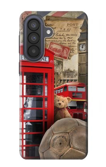 S3856 ヴィンテージ ロンドン ブリティッシュ Vintage London British Samsung Galaxy A57 バックケース、フリップケース・カバー