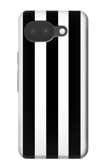 S2297 黒と白の縦縞 Black and White Vertical Stripes Google Pixel 10a バックケース、フリップケース・カバー