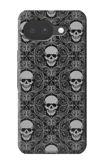 S2371 スカルヴィンテージモノクロのパターン Skull Vintage Monochrome Pattern Google Pixel 10a バックケース、フリップケース・カバー