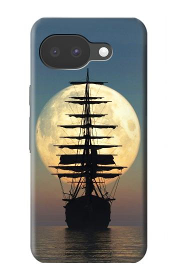 S2897 海賊船 ムーン・ナイト Pirate Ship Moon Night Google Pixel 10a バックケース、フリップケース・カバー
