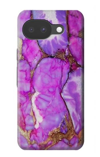 S2907 パープルターコイズ宝石グラフィックプリント Purple Turquoise Stone Google Pixel 10a バックケース、フリップケース・カバー