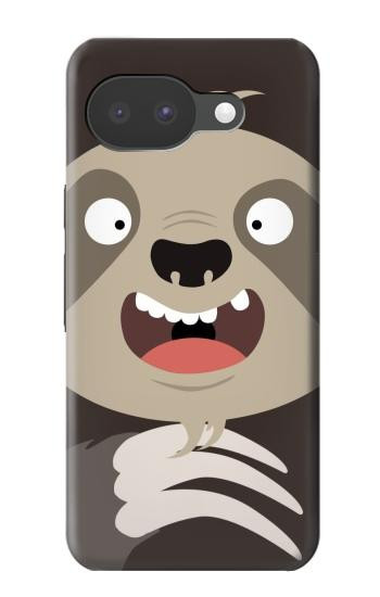 S3855 ナマケモノの顔の漫画 Sloth Face Cartoon Google Pixel 10a バックケース、フリップケース・カバー