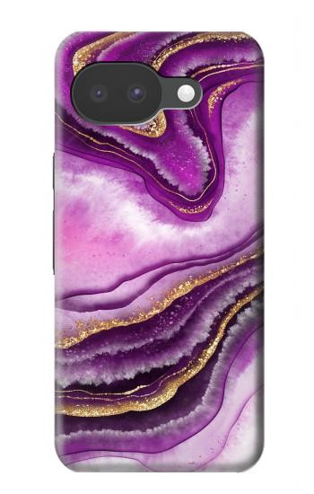 S3896 紫色の大理石の金の筋 Purple Marble Gold Streaks Google Pixel 10a バックケース、フリップケース・カバー