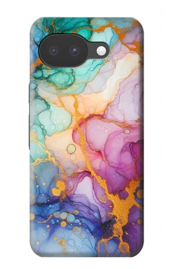 S4001 マルチカラーの抽象画 ライラック エメラルド Multicolored Abstract Lilac Emerald Google Pixel 10a バックケース、フリップケース・カバー