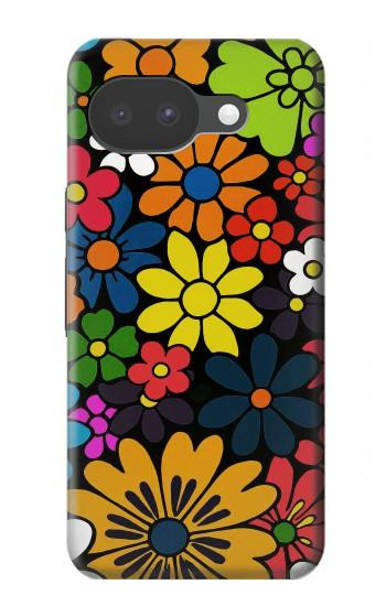 S4043 カラフルな花の漫画 Colorful Flowers Cartoon Google Pixel 10a バックケース、フリップケース・カバー