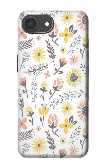 S2354 パステルの花のパターン Pastel Flowers Pattern iPhone 17e バックケース、フリップケース・カバー