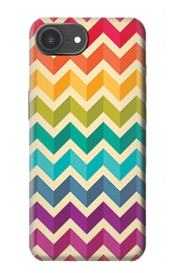 S2362 カラフルなシェブロンジグザグパターン Rainbow Colorful Shavron Zig Zag Pattern iPhone 17e バックケース、フリップケース・カバー