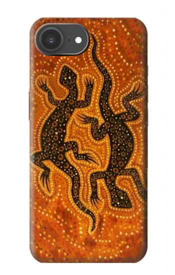 S2901 リザードアボリジニアート Lizard Aboriginal Art iPhone 17e バックケース、フリップケース・カバー