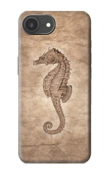 S3214 タツノオトシゴスケルトン化石 Seahorse Skeleton Fossil iPhone 17e バックケース、フリップケース・カバー