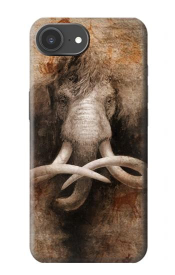 S3427 マンモス古代の洞窟芸術 Mammoth Ancient Cave Art iPhone 17e バックケース、フリップケース・カバー