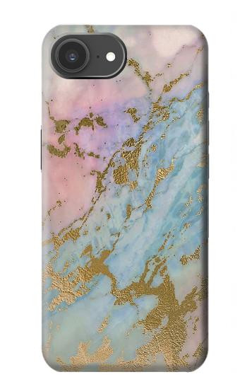 S3717 ローズゴールドブルーパステル大理石グラフィックプリント Rose Gold Blue Pastel Marble Graphic Printed iPhone 17e バックケース、フリップケース・カバー